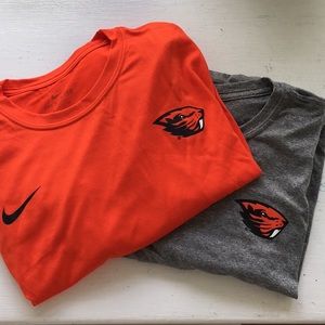 Nike men’s OSU dri-fit long sleeve tees- two